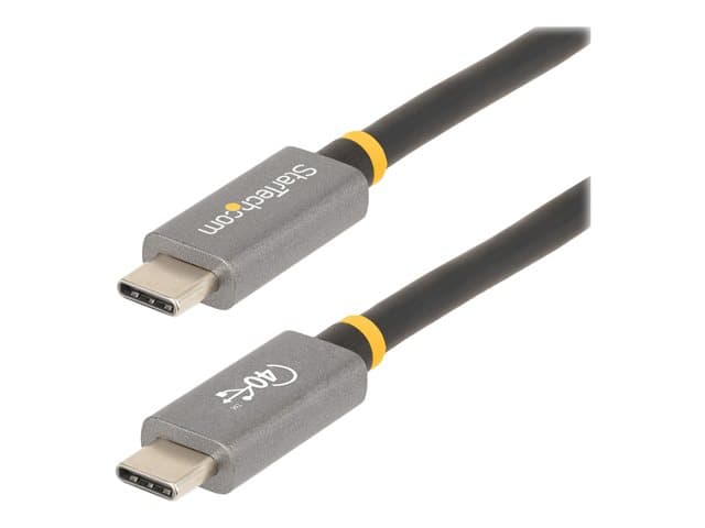 STARTECH.COM - StarTech 3ft (1m) USB4 Cable, USB-IF Certified USB-C Cable, 40 Gbps, USB Type-C Data Transfer Cable, 100W Power Delivery, 8K 60Hz, Compatible w/Thunderbolt 4/3/USB 3.2 - USB C to C cable (CC1M-40G-USB-CABLE) - USB-C cable - USB-C to USB-C - 1 m