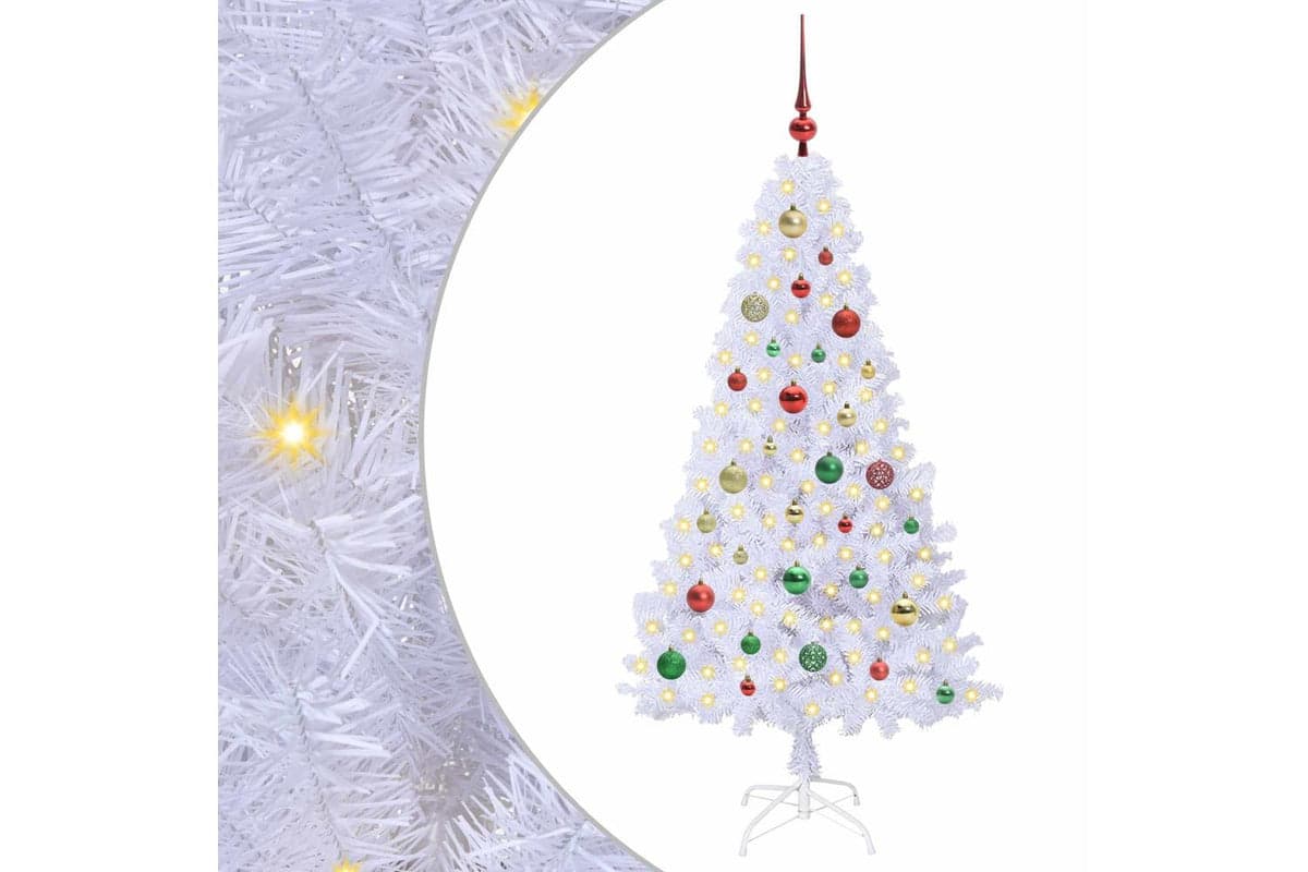 Vidaxl Artificial Christmas Tree White 150 Cm Pvc And Steel