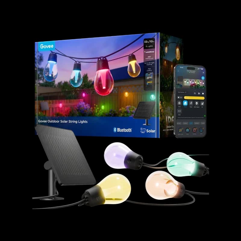 Govee Outdoor Solar RGBICW String Lights 10m | H3001