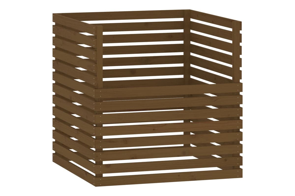 vidaXL 822195 Composter Honey Brown 100x100x102cm Solid Wood Pine