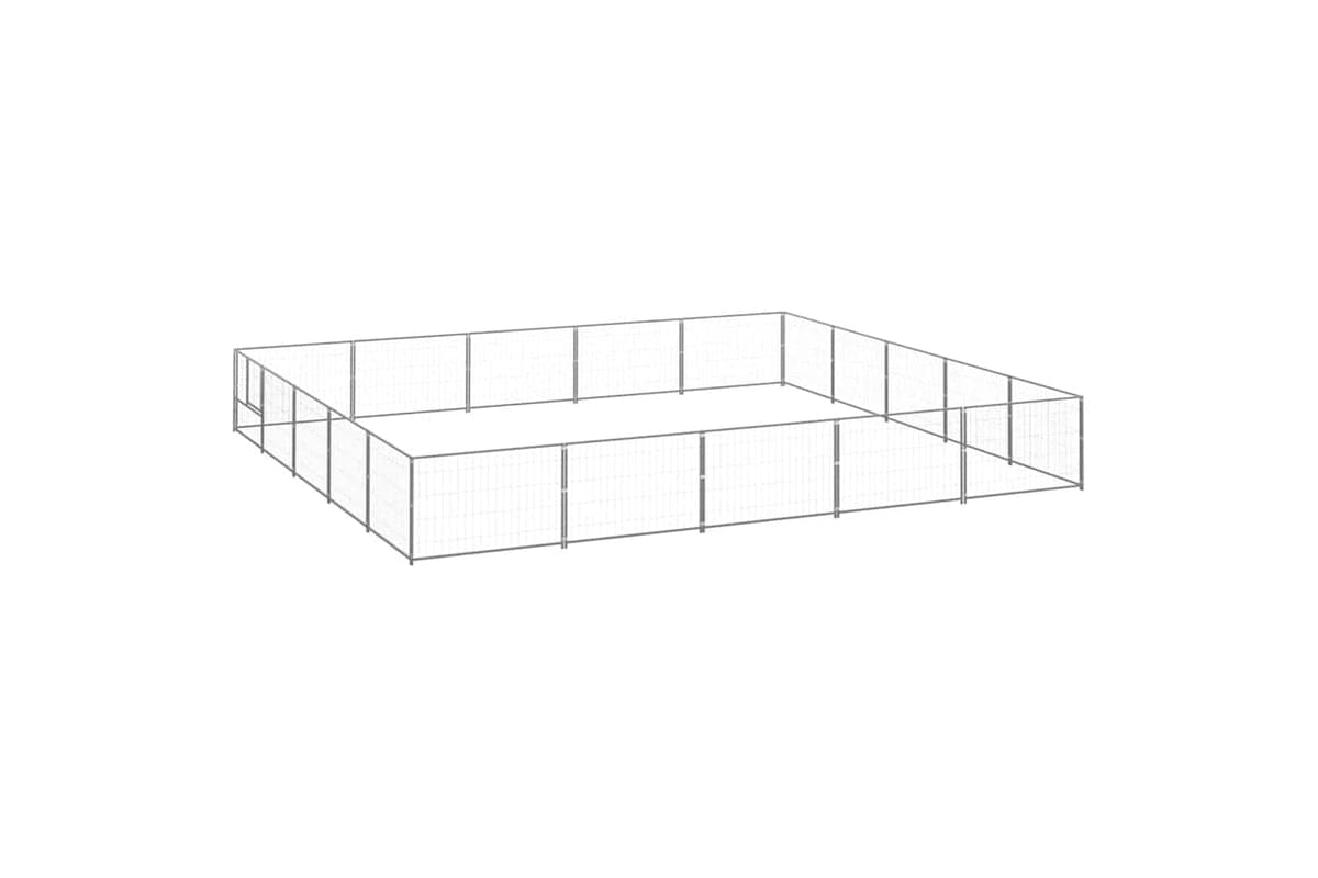 Vidaxl 3082163 Dog Kennel Silver 25 M2 Steel