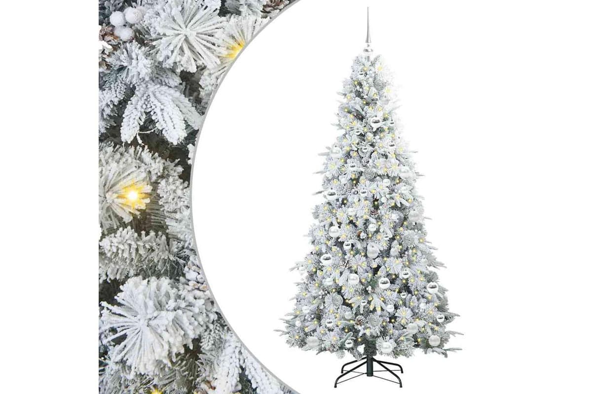 Vidaxl Artificial Hinged Christmas Tree Green 180 Cm Pe And Pvc