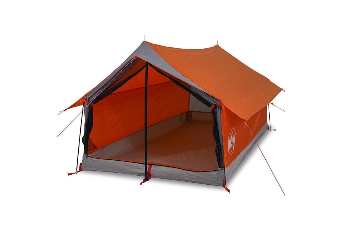 Vidaxl Camping Tent 2-person Grey And Orange Waterproof