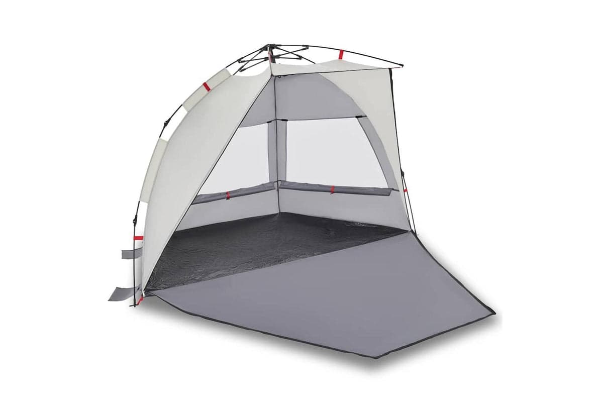 Vidaxl Beach Tent 2-person Grey Quick Release Waterproof