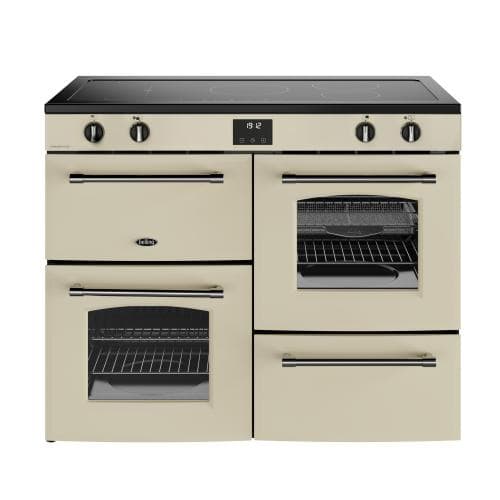 BELLING 110CM FARMHOUSE ELECTRIC RANGE COOKER WITH 5 ZONE INDUCTION HOB - CREAM