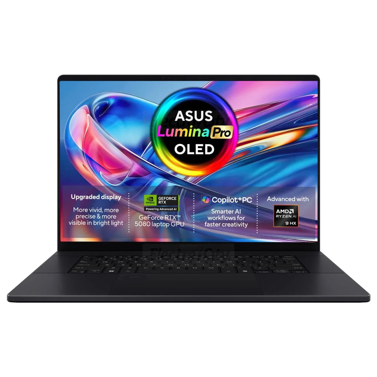 ASUS ProArt 16 Inch OLED Touchscreen Copilot+ Laptop | AMD Ryzen AI 9, 64GB RAM, 2TB SSD, RTX 5080 | Black