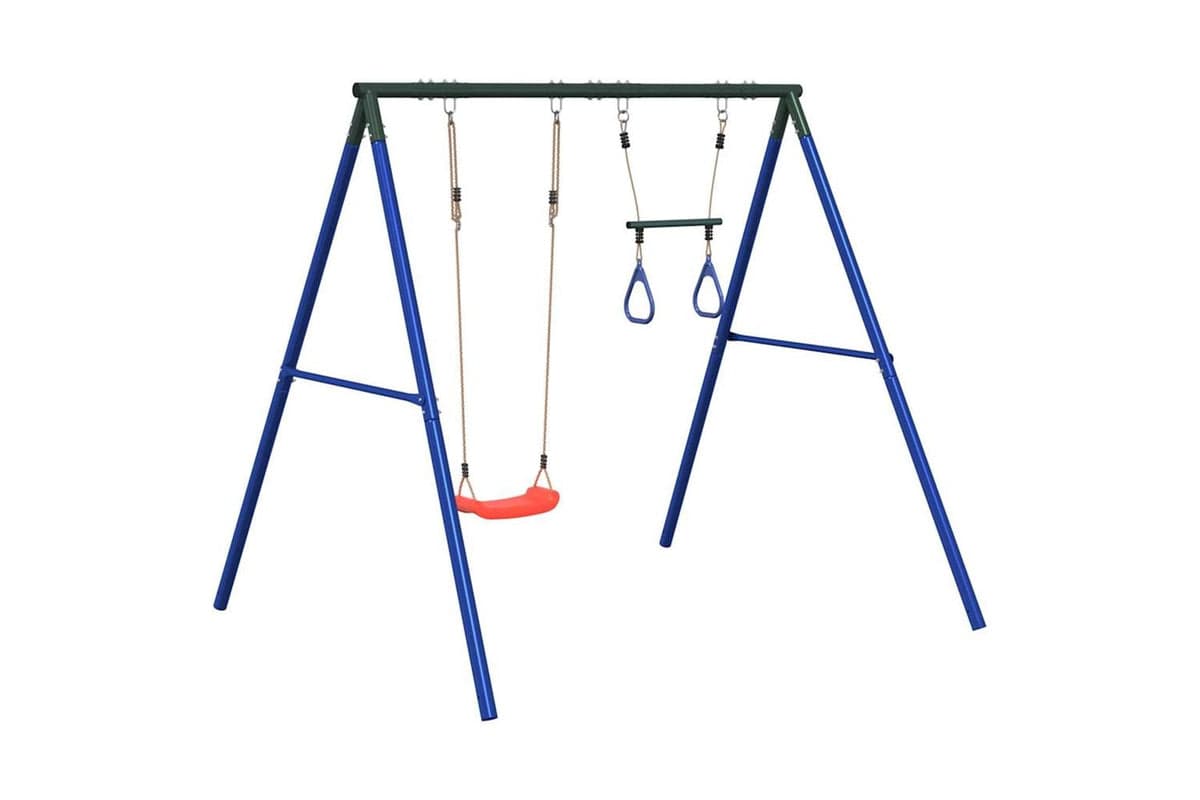 vidaXL 3283586 Outdoor Swing Set With Swing And Trapeze
