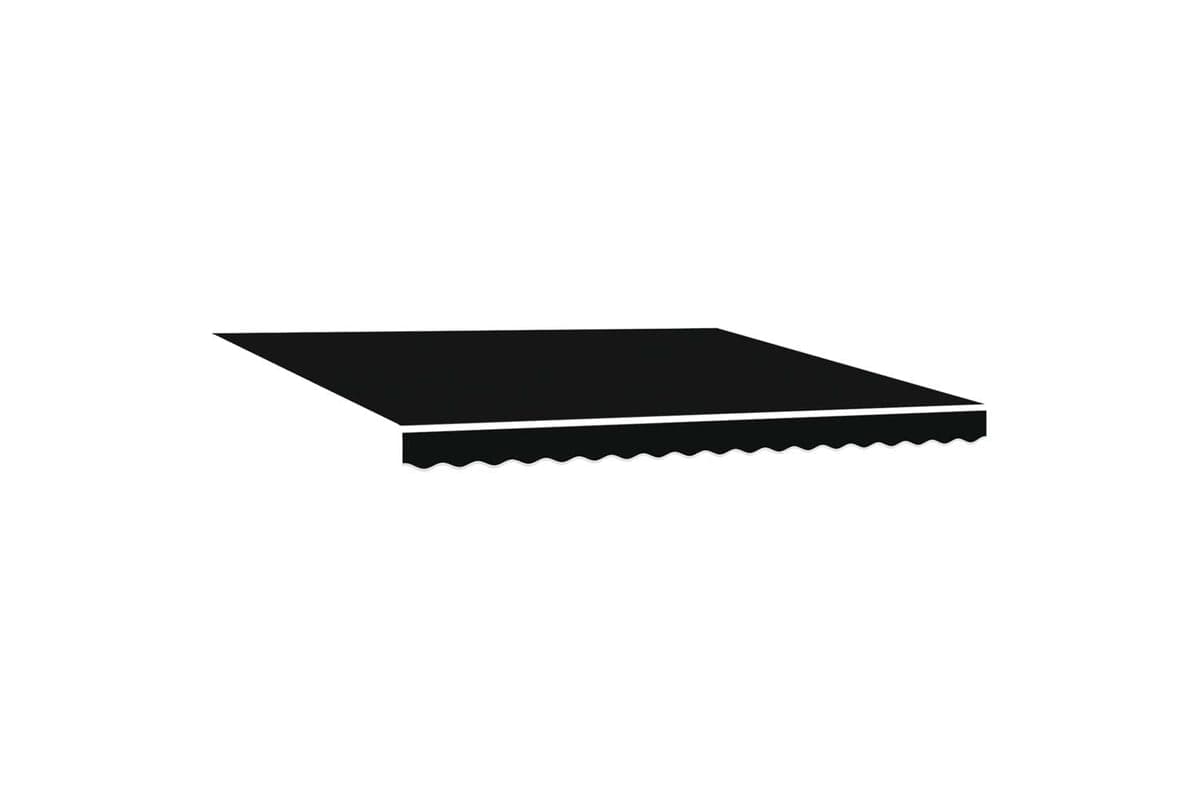 Vidaxl Retractable Awning Manual Black 400 X 300 Cm Fabric Metal