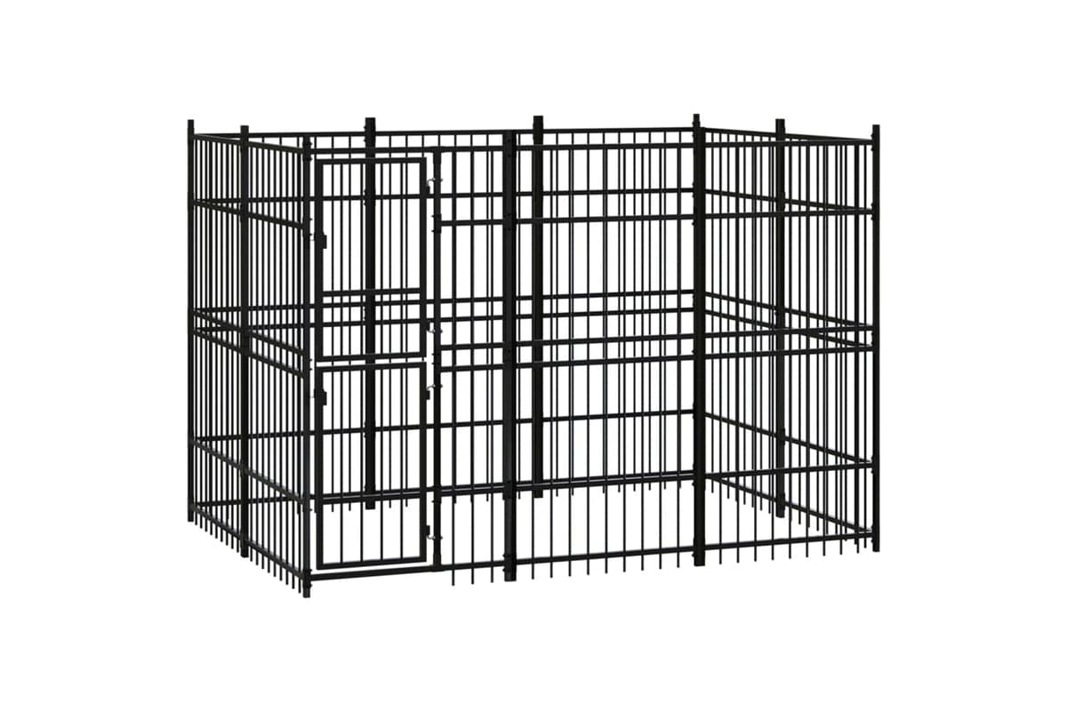 Vidaxl 3097957 Outdoor Dog Kennel Steel 5.53 M2