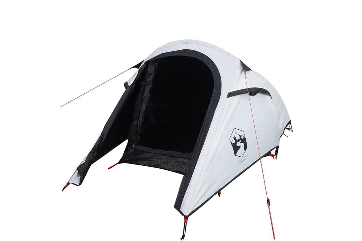 Vidaxl Camping Tent Tunnel 3-person White Blackout Fabric Waterproof