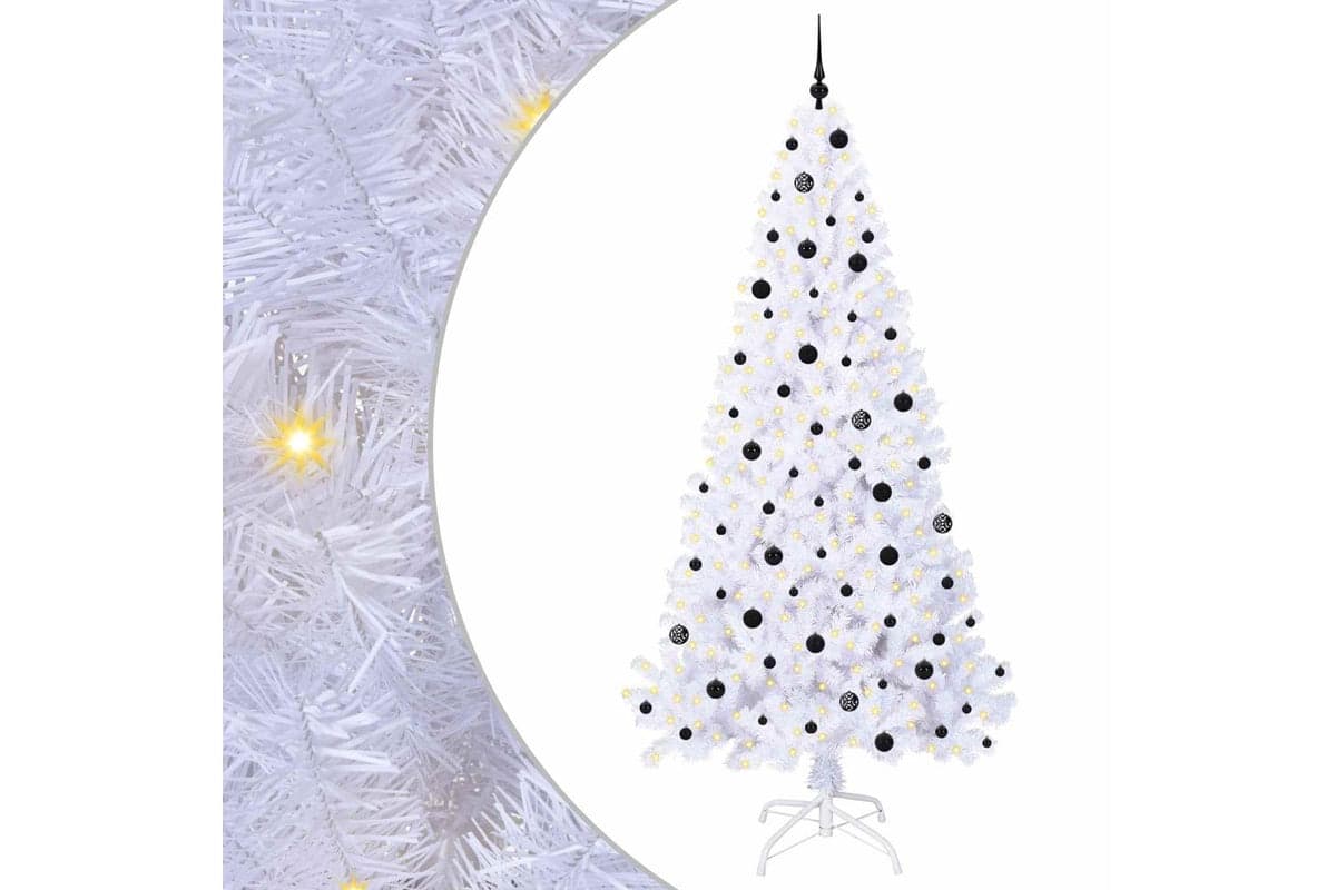 Vidaxl Artificial Christmas Tree With Stand White 240 Cm Pvc And Steel