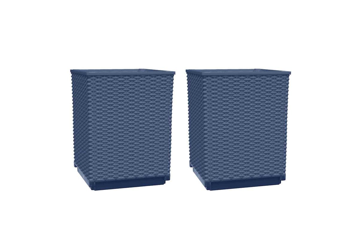 vidaXL 364180 Planters 2 Pcs Dark Grey 30x30x37cm Polypropylene