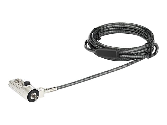 Startech 6.5’ (2m) Laptop Cable Lock, 4 Digit Combination Laptop/Desktop Security Cable Lock for Wedge Slot Computers/Laptops, Anti-Theft Vinyl-Coated