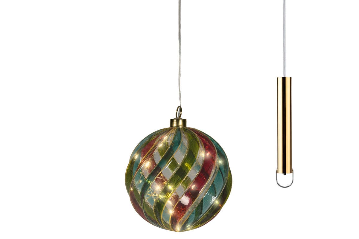 Micro LED Ball Stripe Glitter | Multicolour | 14 cm
