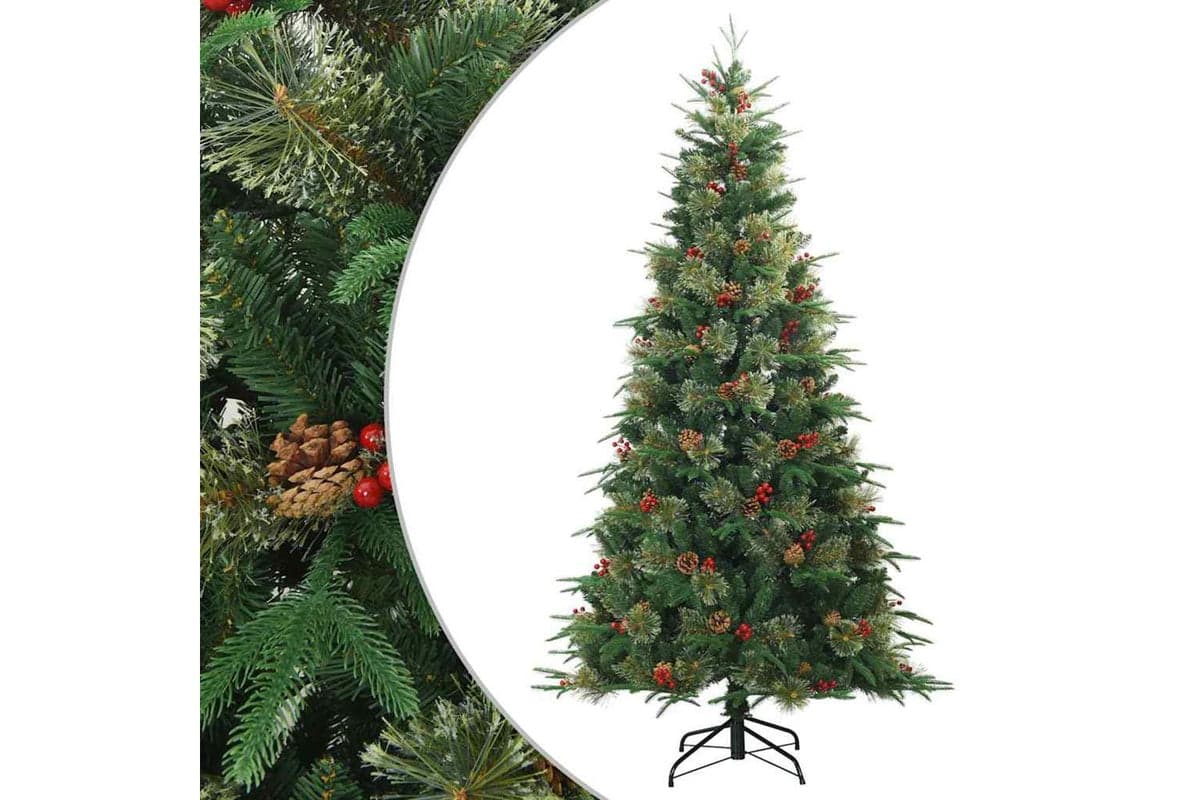 Vidaxl Artificial Hinged Christmas Tree Green 210 Cm Pvc Pe And Steel