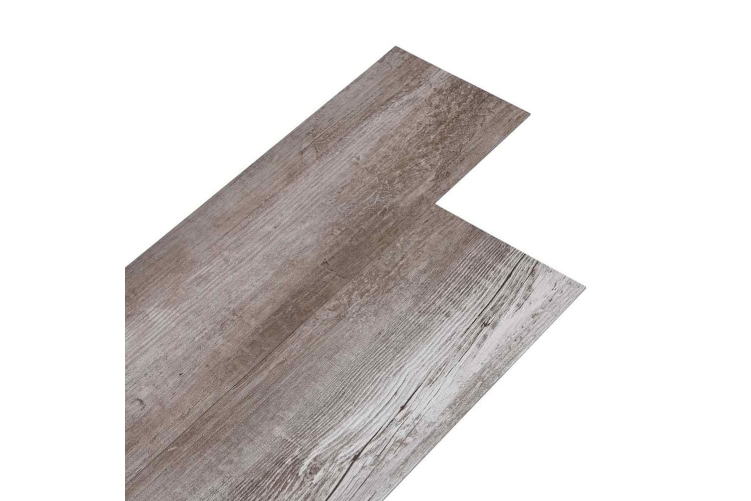 Vidaxl Pvc Flooring Planks 5.02 Sq M 2 Mm Self-adhesive Matt Wood Brown
