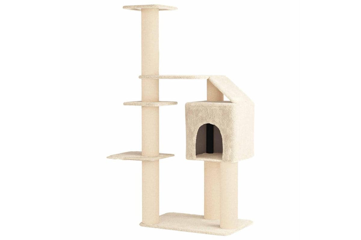 Vidaxl Cat Tree With Sisal Scratching Posts Cream 183 Cm