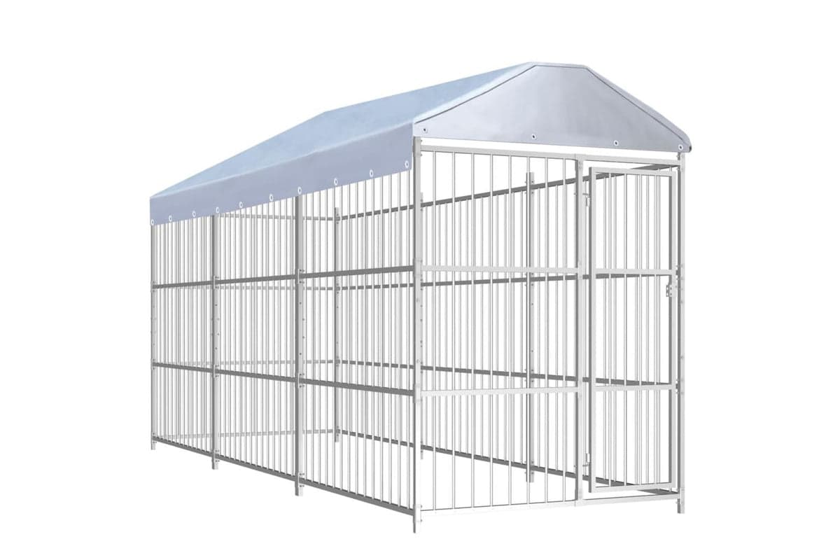 Vidaxl Outdoor Dog Kennel With Roof 450x150x200 Cm