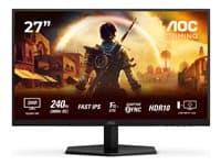 AOC - Gaming Q27G42ZE - LED monitor - gaming - 27" - 2560 x 1440 QHD @ 240 Hz - Fast IPS - 300 cd/m² - HDR10 - 0.3 ms - HDMI, DisplayPort