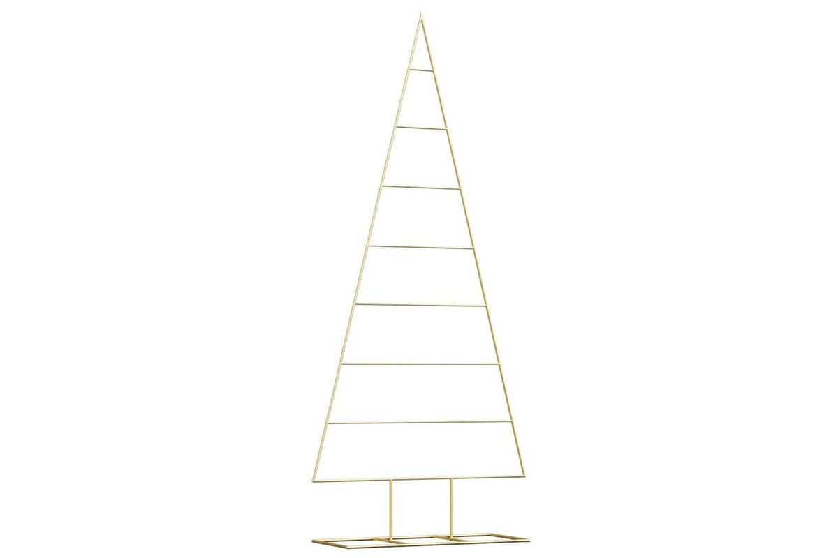 Vidaxl Metal Christmas Tree With Stand Gold 180 Cm Powder-coated Steel