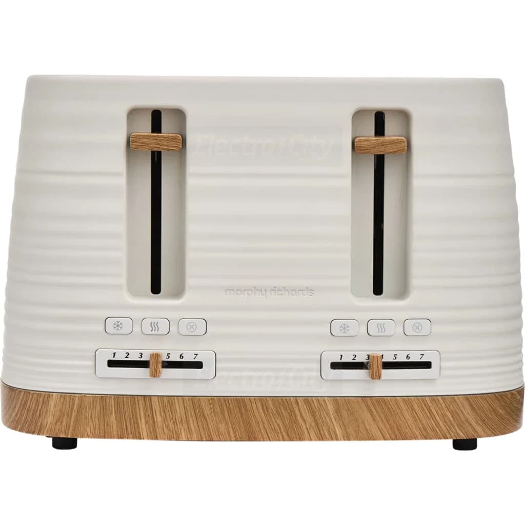Morphy Richards Clay 4 Slice Toaster | White China