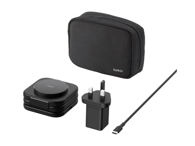 BELKIN - BoostCharge Pro 3-in-1 wireless charging pad - magnetic with Qi2 - + AC power adapter - 15 watt