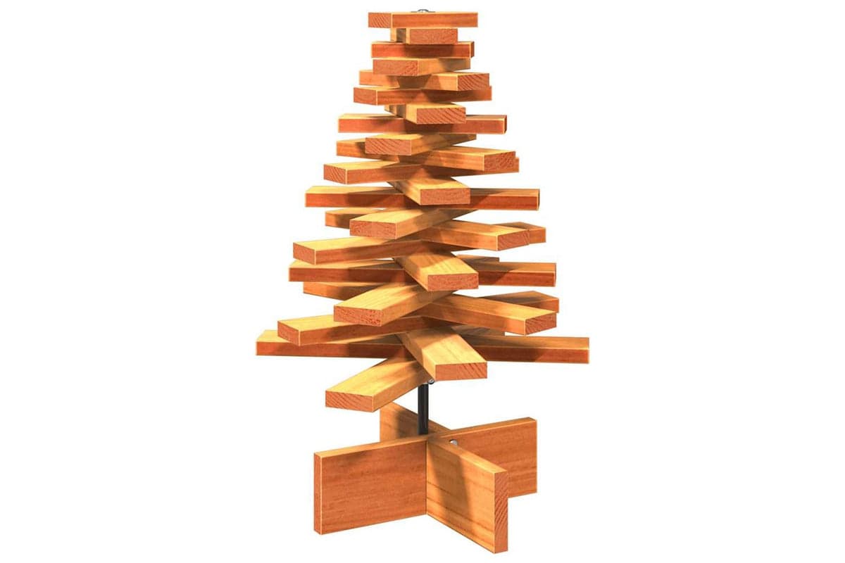 Vidaxl Wooden Christmas Tree For Decoration Wax Brown 60 Cm