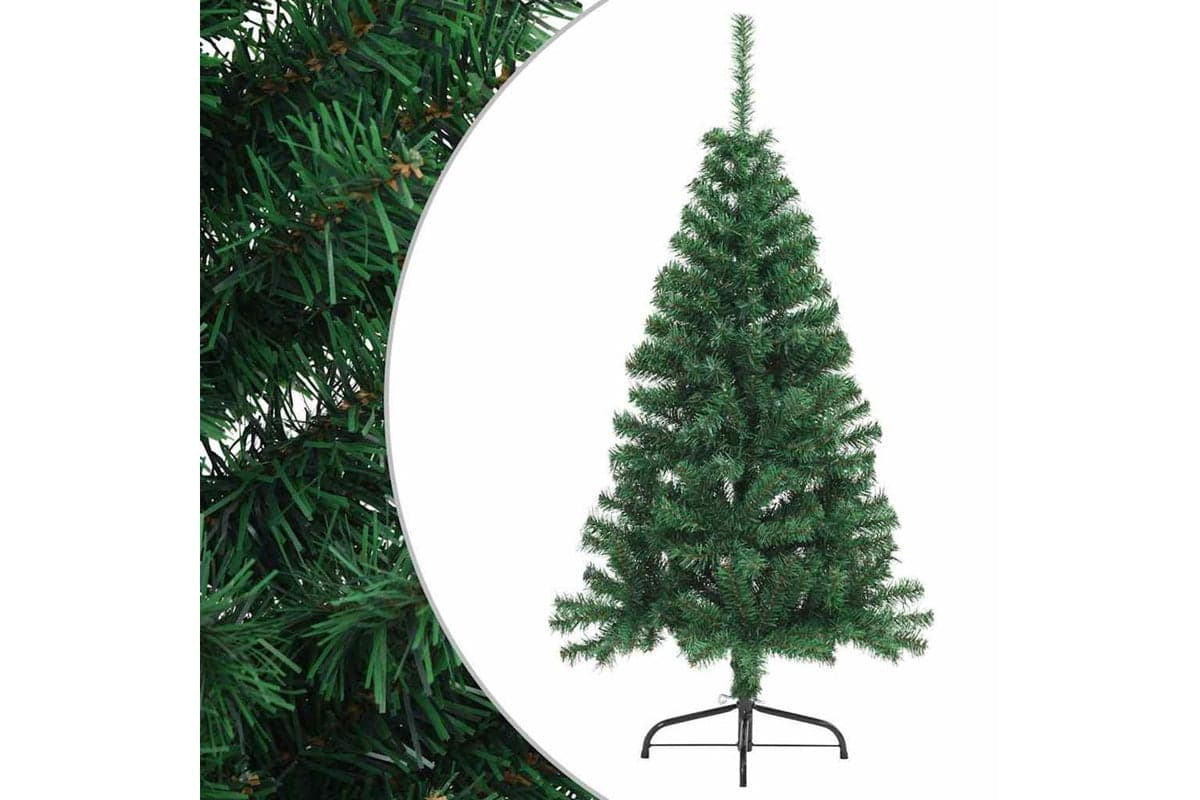 Vidaxl Artificial Half Christmas Tree With Stand Green 120 Cm Pvc