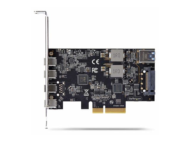 STARTECH.COM - Startech 5-Port USB PCIe Card, USB 3.2 10Gbps, PCI Express Card with 4x USB-C Ports, 1x USB-A Internal Port, USB PCIe Controller Card, Windows/macOS/Linux - USB adapter - PCIe 3.0 x4 - USB-C 3.2 Gen 1 x 4 + USB 3.2 Gen 1 x 1