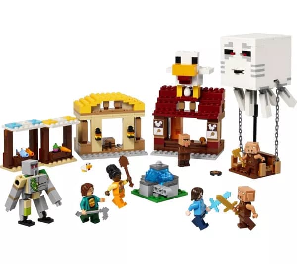 LEGO Minecraft 21273 The Ghast Balloon Village Attack Set
