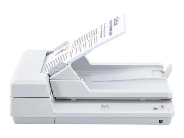 RICOH - SP-1425 SP1425 SP 1425 Document Scanner 25ppm / 50ipm duplex A4 desktop document scanner with ADF and Flatbed. Includes PaperStream IP image processing and PaperStream Capture Lite software, USB 2 cable, ABBYY Sprint for OCR and PDF creation, and 12
