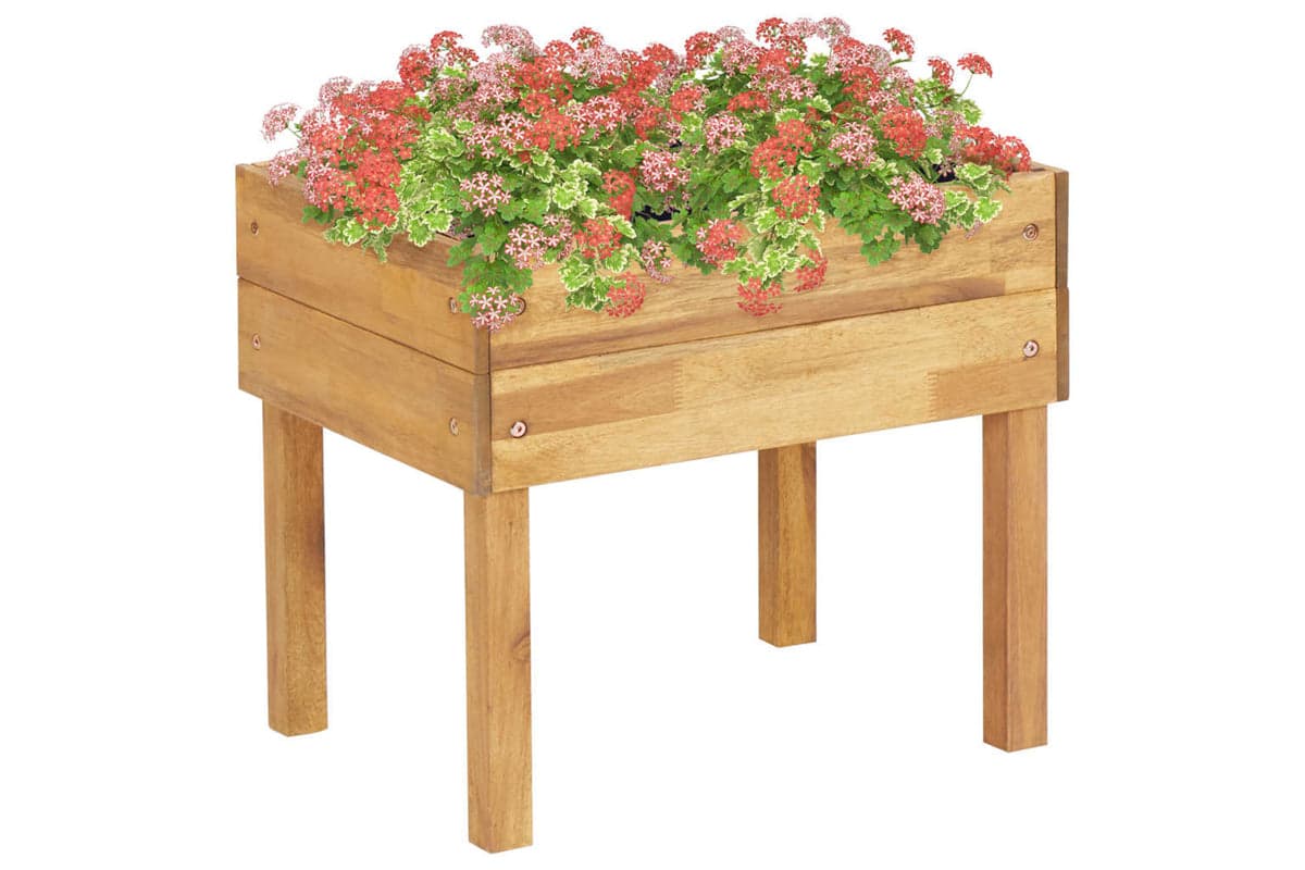 vidaXL 46585 Raised Garden Planter 50x40x45cm Solid Acacia Wood