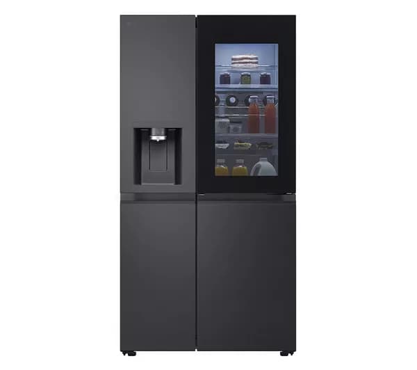 LG InstaView GSXE91EVAD American-Style Smart Fridge Freezer - Black Steel