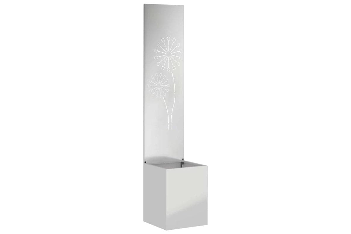 Garden Privacy Screen Silver 32 X 140 Cm Galvanised Steel