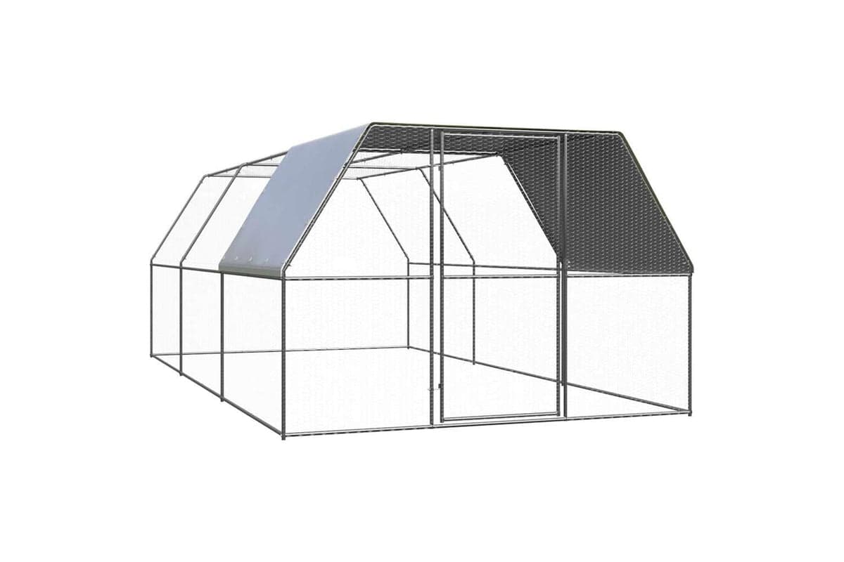 Vidaxl Chicken Cage 3x6x2 M Galvanised Steel