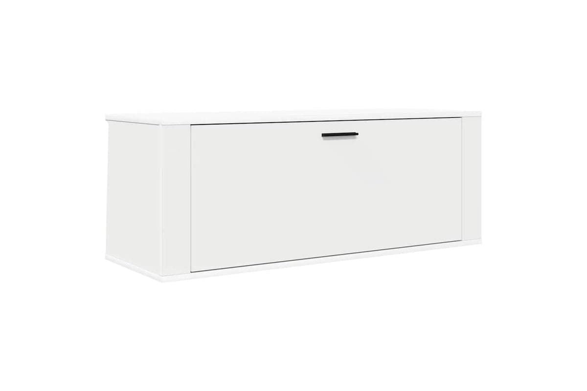 vidaXL 821020 Wall Shoe Cabinet White 100x35x38cm Engineered Wood