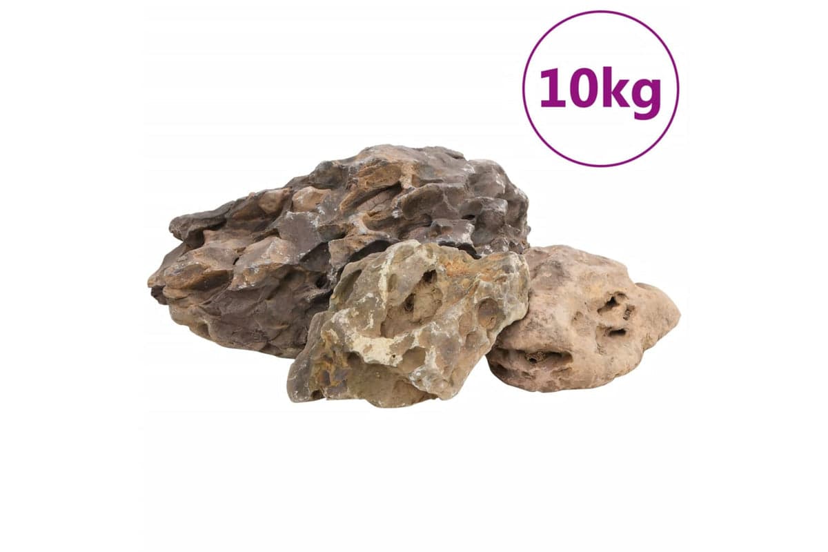 vidaXL 155305 Dragon Stones 10 Kg Grey 10-40cm