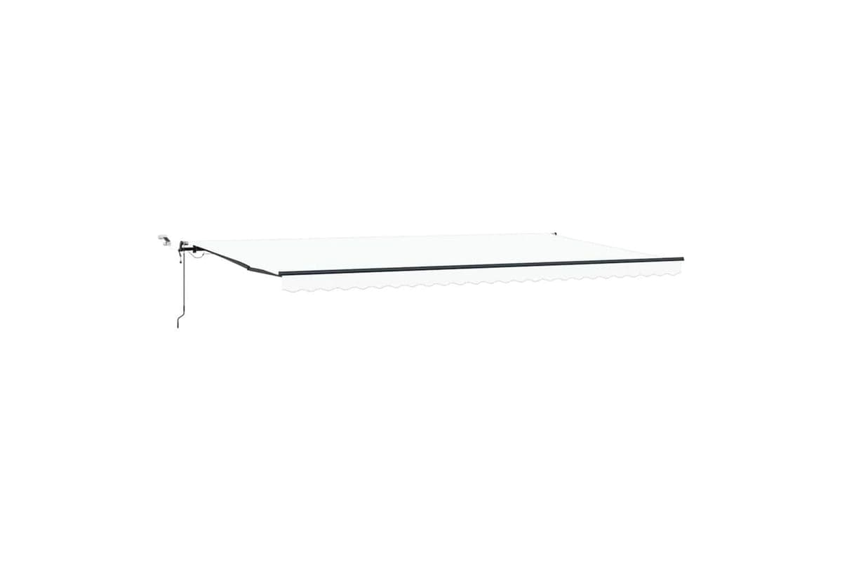 Vidaxl Retractable Awning With White 600 X 350 Cm Fabric