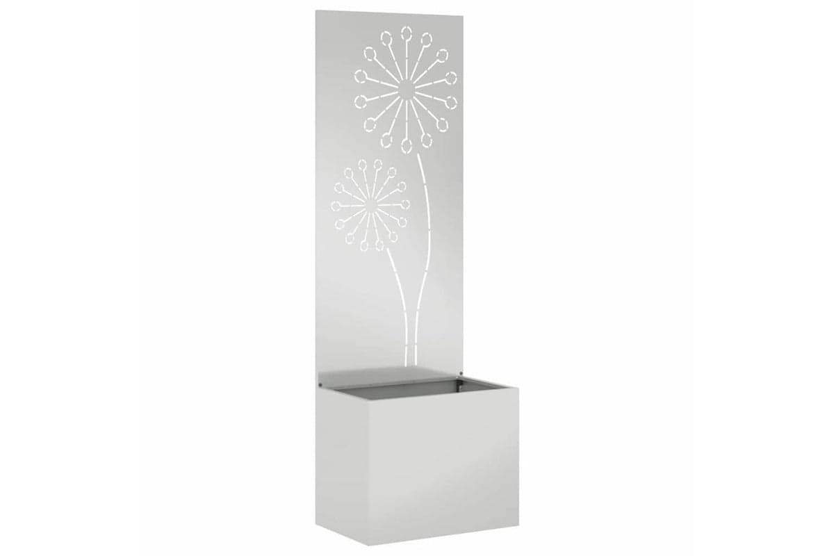 Garden Privacy Screen Silver 50 X 140 Cm Galvanised Steel