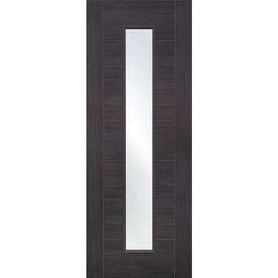 XL Joinery Internal Grey Laminate Glazed Door with Clear Glass