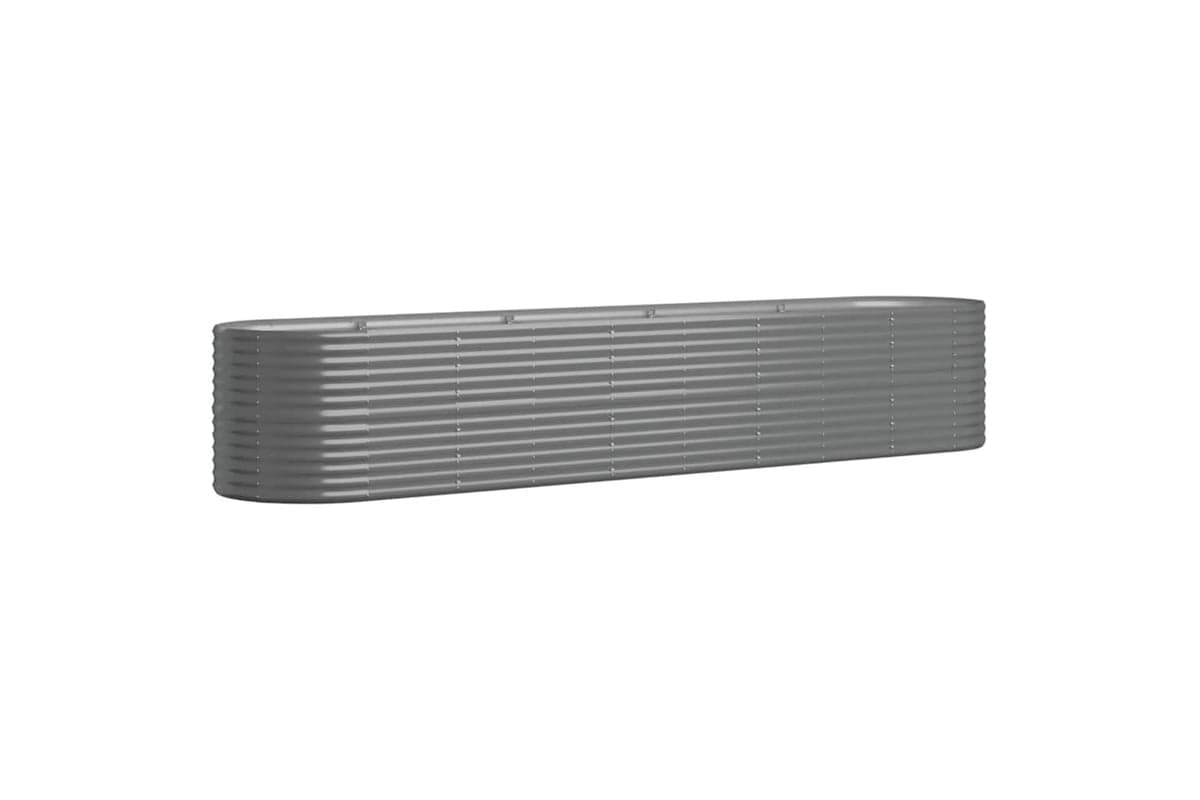 vidaXL 318964 Garden Raised Bed Powder-coated Steel 368x80x68cm Grey