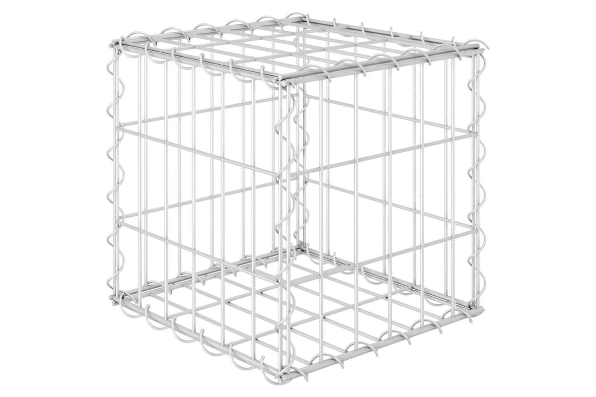 vidaXL 145648 Cube Gabion Raised Bed Steel Wire 30x30x30cm