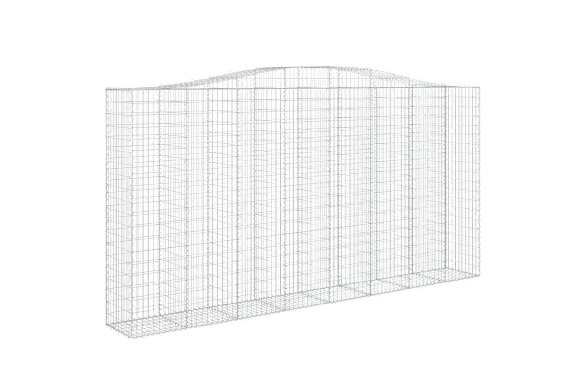 vidaXL 153420 Arched Gabion Basket 400x50x200/220cm Galvanised Iron