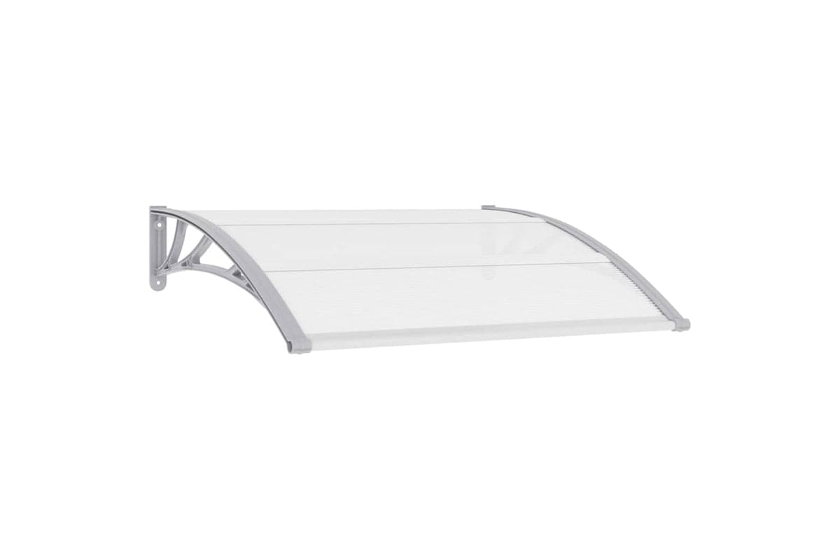 vidaXL 144818 Door Canopy Grey And Transparent 120x80cm Pc