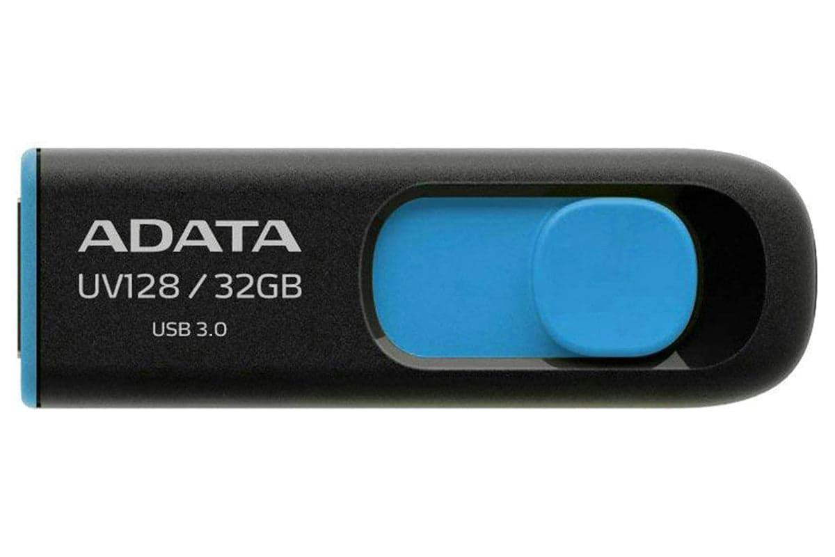 ADATA UV128 USB Flash Drive | 32GB | Black/Blue