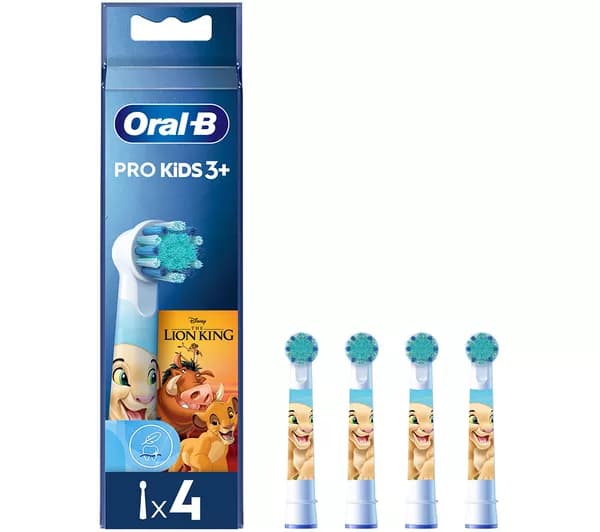 ORAL-B Pro Kids Disney Lion King Replacement Toothbrush Head - Pack of 4