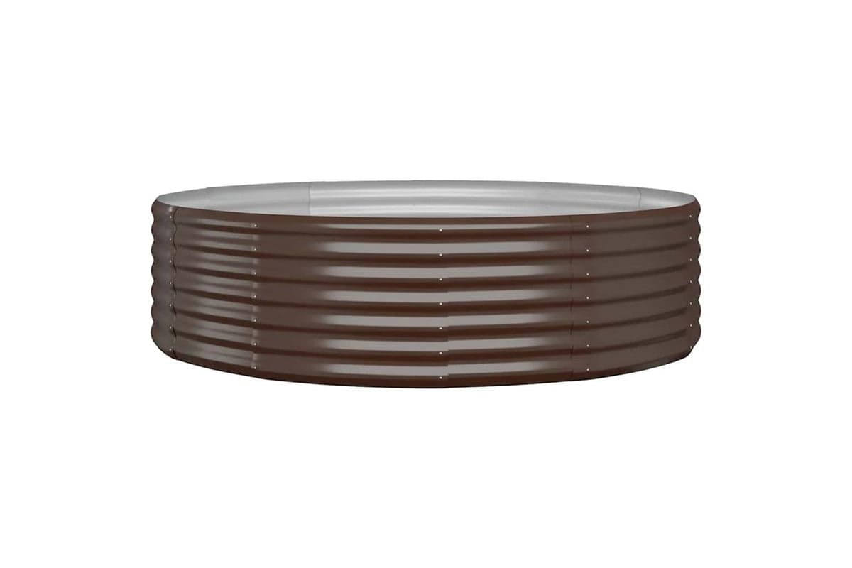 vidaXL 319020 Garden Raised Bed Powder-coated Steel 140x140x36cm Brown
