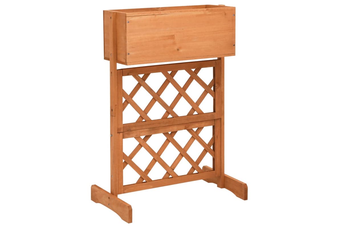 vidaXL 314838 Garden Trellis Planter Orange 45x30x74cm Solid Firwood