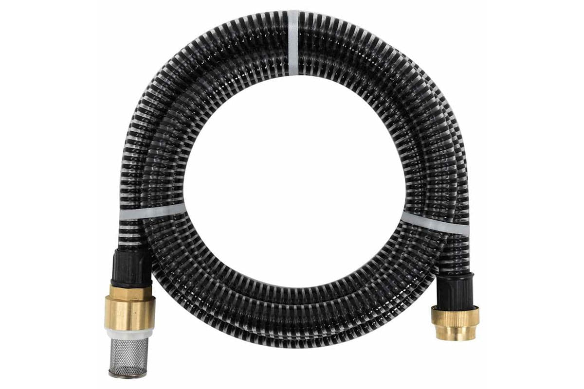 vidaXL 151054 Suction Hose With Brass Connectors 3 M 25mm Black