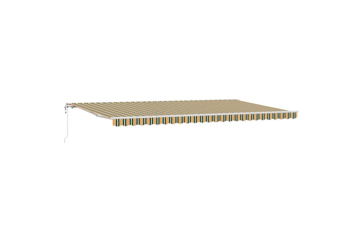 Vidaxl Retractable Awning 600 X 300 Cm Green And Yellow